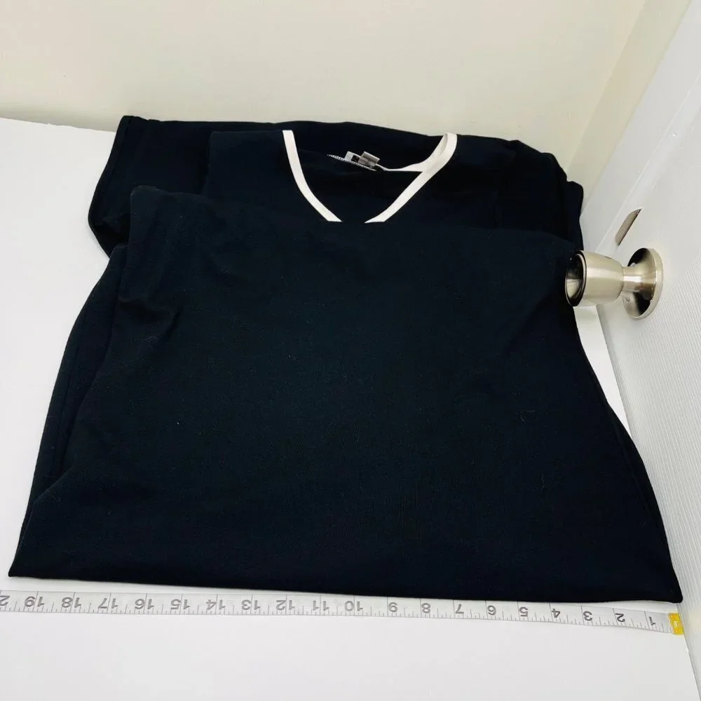 Vintage‎ Talbots Maxi Dress Womens S Black Knit V Neck Shift Career Wear Casual - Picture 9 of 11